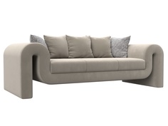 Прямой диван Лига Диванов Волна 238х85х78 см, бежевый