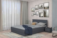Кровать Хилтон 1,6 Графит No Brand
