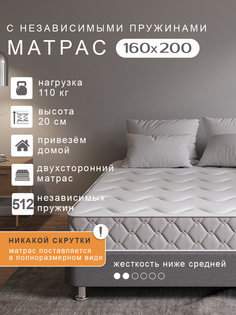 Матрас PROxSON SOVA M пружинный (пластом) 160 х 200 см
