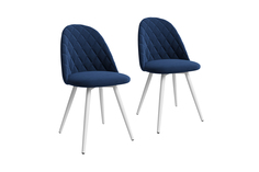 Комплект стульев НОНТОН Диор, 45х85х48 см, темно-синий / белый