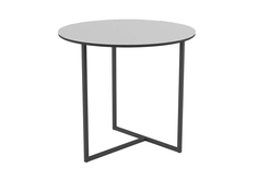 Стол журнальный НОНТОН Альбано Glass, 55x55x50 см, белая лакобель