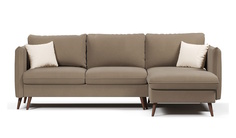 Угловой диван-кровать 4Home Пекин, 247х175х96 см, Beige 2, правый, Еврокнижка