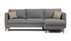 Угловой диван-кровать 4Home Пекин, 247х175х96 см, Gray 2, правый, Еврокнижка