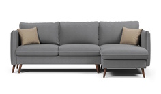 Угловой диван-кровать 4Home Пекин, 247х175х96 см, Gray, правый, Еврокнижка