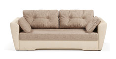 Диван-кровать 4Home Амстердам, 235х97х85 см, рогожка Beige, экокожа, Еврокнижка