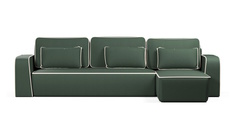 Угловой диван-кровать 4Home Линда, 344х165х90 см, Green, правый, Еврокнижка