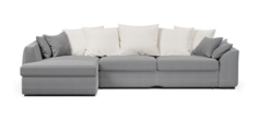 Угловой диван 4Home Калифорния, 280х171х78 см, велюр Gray, левый угол, Дельфин