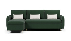 Угловой диван-кровать 4Home Рон, 214х159х96 см, Green, левый, Пантограф (Тик-так)