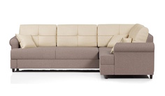 Угловой диван-кровать 4Home Мирта, 245х180х93 см, Brown, правый, Дельфин