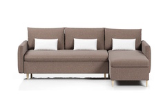 Угловой диван-кровать 4Home Рон, 214х159х96 см, Brown, правый, Пантограф (Тик-так)