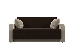 Диван-кровать 4Home Малютка, 154x86x73 см, выкатной, коричневый\бежевый, микровельвет