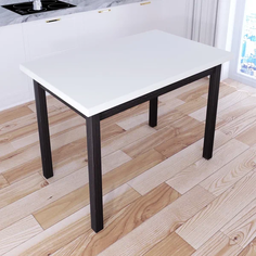 Стол кухонный Solarius Классика дерево 110х60х75, белый с ножками цвета венге