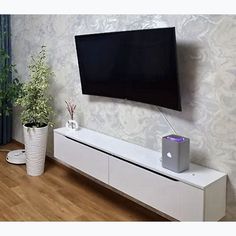 Тумба для телевизора Облик TVolna180, суперматовый белый, МДФ