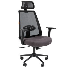 Компьютерное кресло CHAIRMAN 7142312 черно-серое, 128,5Х65Х65 см, полиэстер, сетка