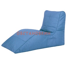 Бескаркасный модульный диван Папа Пуф Cinema Sofa 3XL, рогожка, Blue