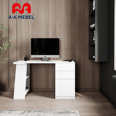 Стол письменный компьютерный A A-MEBEL Карл 126х50х74 см белый