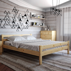 Кровать Profi Hobby Классика 1600 х 2000 сосна, без покраски Profi&Hobby