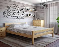 Кровать Profi Hobbi Классика 1200 х 2000 сосна, бесцветный акриловый лак Profi&Hobby