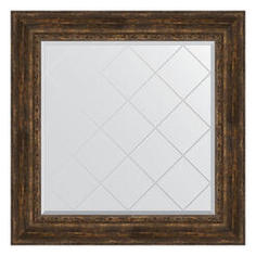 Зеркало состаренное дерево с орнаментом 92x92cm Evoform Exclusive-G BY 4344 No Brand