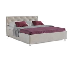Кровать двуспальная Mebel-ars Классик 160 см Бархат бежевый / STAR VELVET 6 BEIGE, 160х190
