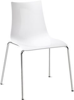 Стул Scab Design Zebra Antishock 4 legs, хромированные ножки, белый