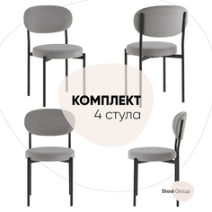 Стулья для кухни Stool Group Бриф SN 4 шт, велюр серый