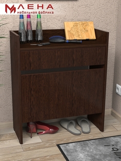 Тумба для обуви Мебельная фабрика ЛЕНА 1, 63.8х27.2х75.6 см венге
