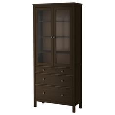 Шкаф IKEA Hamnes, темно-коричневый, 88,8х34х197,7