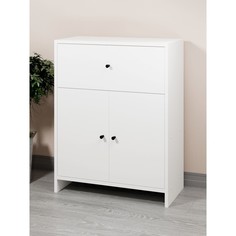 Комод 1Я-600, 600х300х776, Квадро/Белый 10530207 No Brand