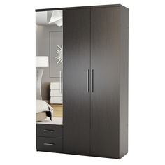 Шкаф трехдверный Комфорт МКЯ-32/1 165х60 с зеркалом венге Gamma
