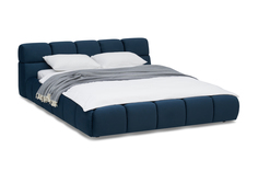 Кровать НОНТОН Рон Dream, 160х200 см, велюр синий
