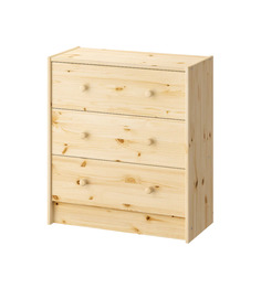 Комод 3 ящ деревянный 62х30х70 см 0206-00001-1 No Brand