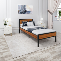 Кровать Solarius Лофт kr90loft-olha-bl ольха, 90х200 см