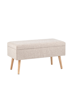 Банкетка Stool Group Сторми с ящиком, серо-бежевый