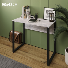 Стол Лофт, металлические ножки, 90х48, цемент светлый No Brand