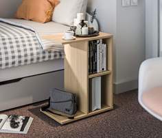 Стол журнальный СТОЛПЛИТ, Альфа СБ-3331, с 2-мя полками, дуб, 29*58*47 см