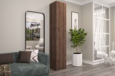 Шкаф FURNISTYLE Лайф 40х40х215 Дуб экспрессив