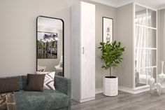 Шкаф FURNISTYLE Лайф 40х40х215 Северное дерево