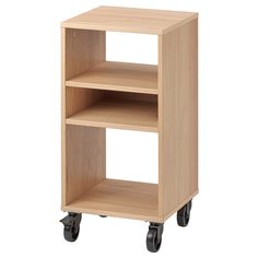 Стеллаж IKEA RVAROR на колесиках, дубовый шпон, 34х69см