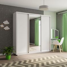 Шкаф-купе Е1 Экспресс Медиум 1 210х60х240, Белый снег