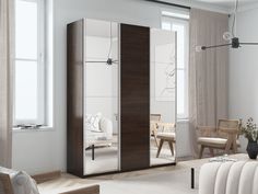 Шкаф-купе Е1 Прайм 210х57х230, Венге
