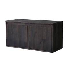 Комод Dipriz Эдгар Д.1291 деревянный, черный, 2 ящика, дуб