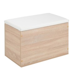Пуф Клик Мебель Герда 60х35,5х43,2 белый/дуб сонома
