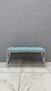 Банкетка-обувница STEEL MEBEL БКПХ-К6, бирюзовый