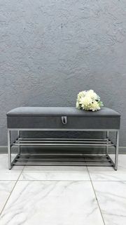 Банкетка-обувница STEEL MEBEL Smb-012-1, серый