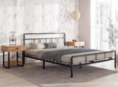 Кровать ЛайфМебель Рейк 160х200 двуспальная, черный