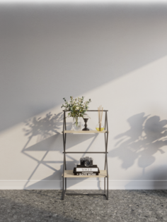 Стеллаж KM LOFT Ромбо СтSM черный/дуб сонома лофт для дома в гостинную перегородка