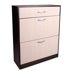 Обувница 782х280х960 Венге темный/Венге светлый Клик Мебель