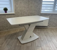 Обеденный стол Elemfort Даллас 80х130(165)х75, марквин белый