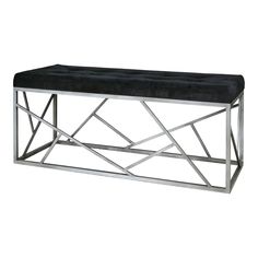 Оттоманка Design черная 120 x 48 x 52 см No Brand